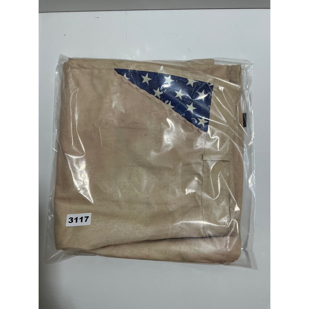 Unbranded Mens Tan American Flag Accent Cargo Shorts Size 2XL Patriotic Utility - Picture 4 of 4